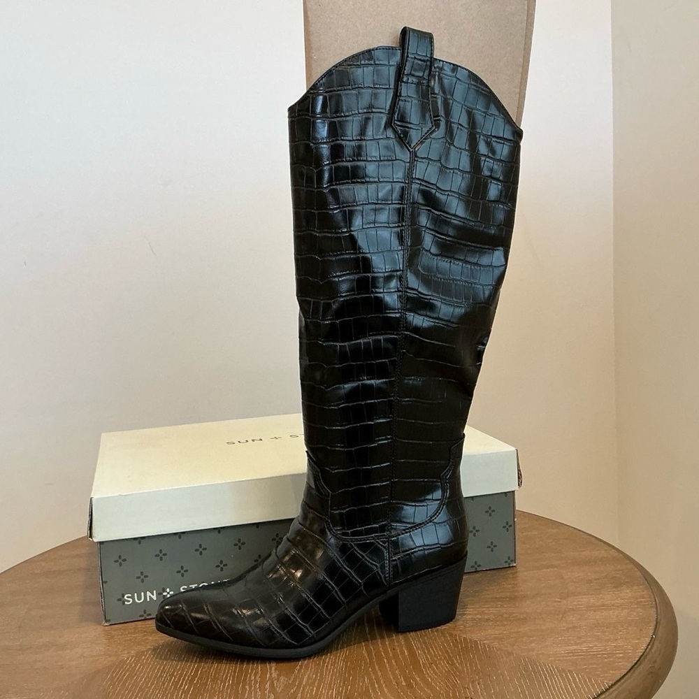Sun + Stone Women's Dollyy Pointed-Toe Western Boots - Picture 5 of 7